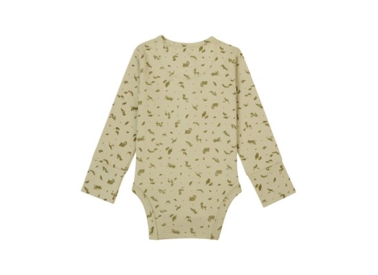 Henley-Body langarm Wald