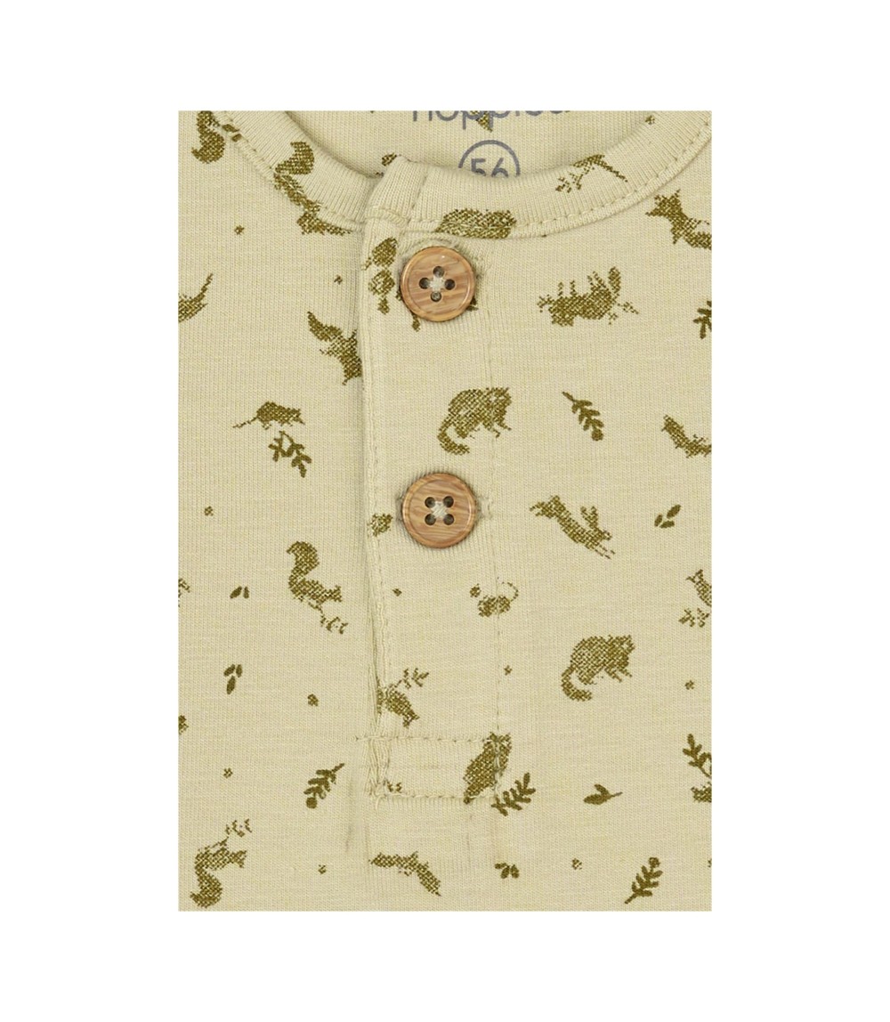 Henley-Body langarm Wald