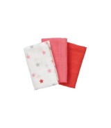 3er-Pack Mulltücher 30x30 cm Sterne