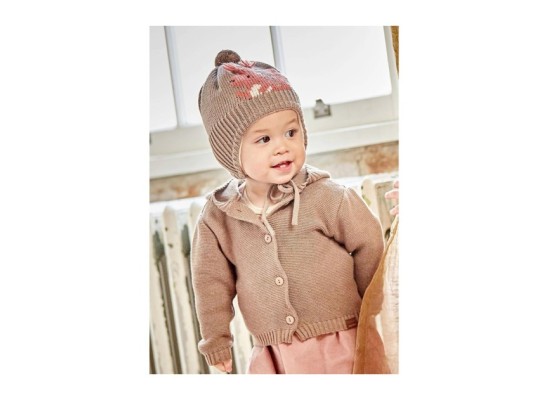 Strickjacke mit Kapuze