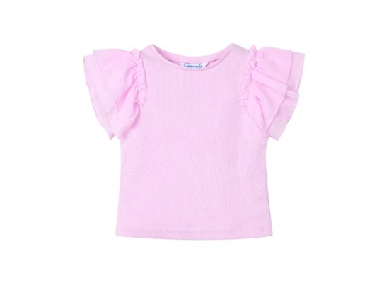 T-Shirt Rüschen Rippqualität