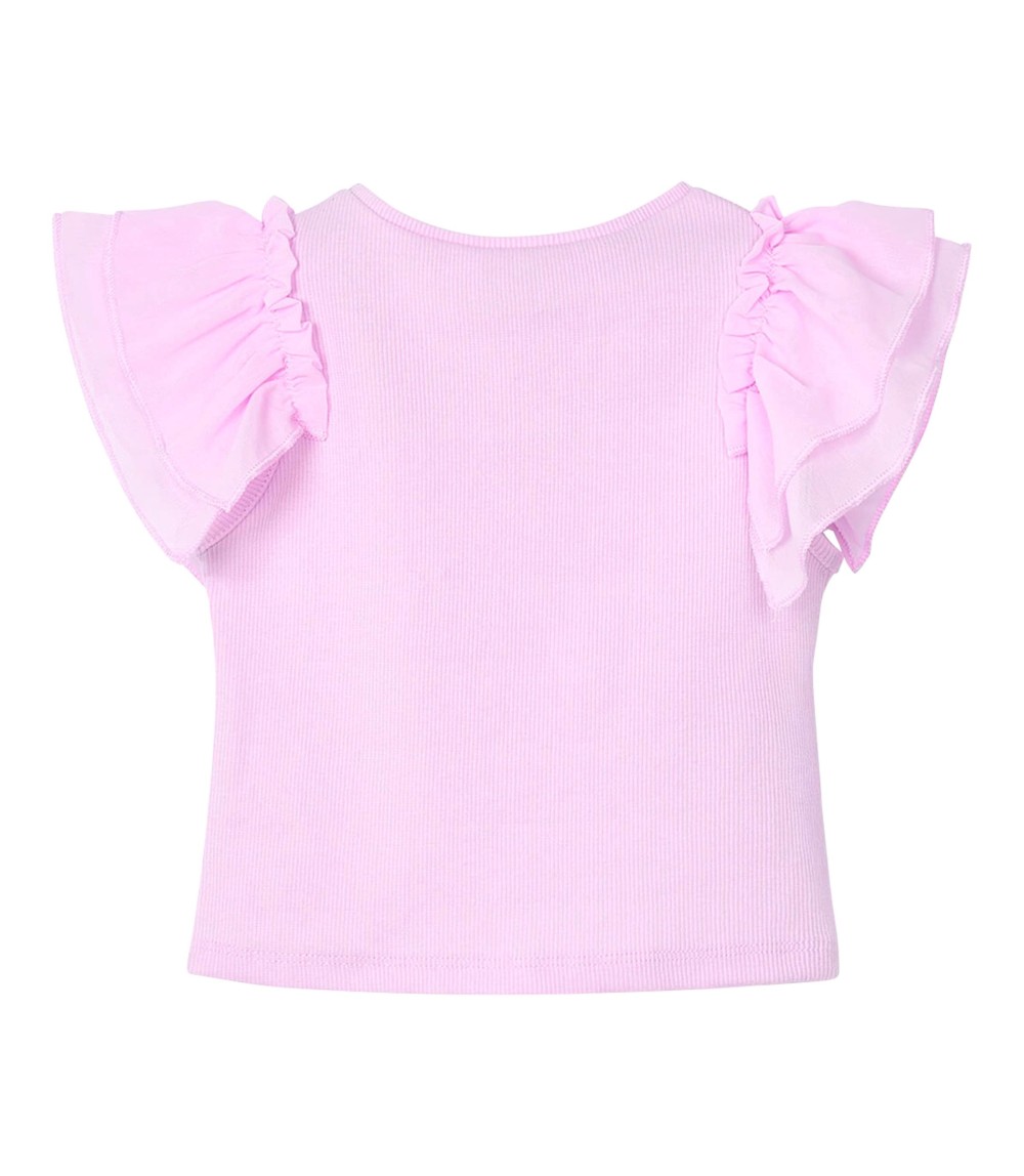 T-Shirt Rüschen Rippqualität