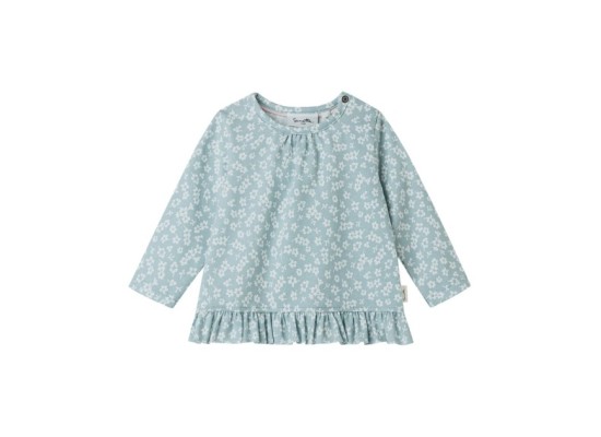 Shirt langarm Blumen Volant