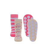 2er-Pack ABS-Socken Regenbogen Ringel