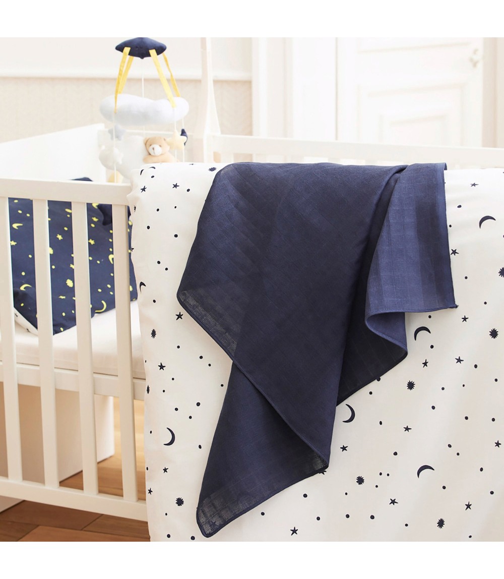 3er-Pack Mullwindeln Wolken und Sterne 80x80 cm