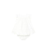 Webkleid Flügelarm Punkte Rüschen