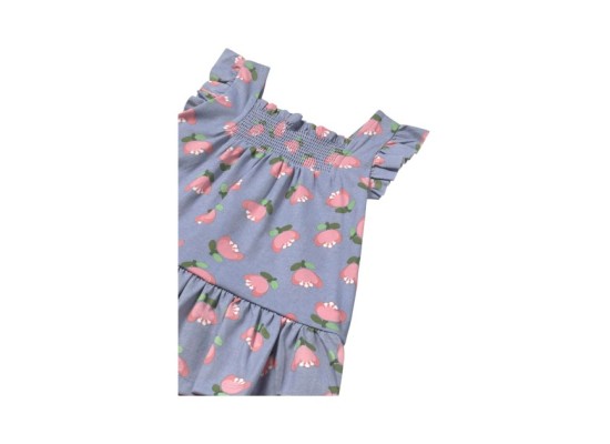 Kleid Flügelarm Blumen