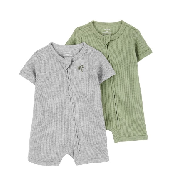 2er-Pack Spieler Waffelpiqué Palmen