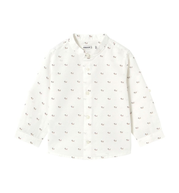 Hemd langarm Stehkragen Leinenanteil Hunde