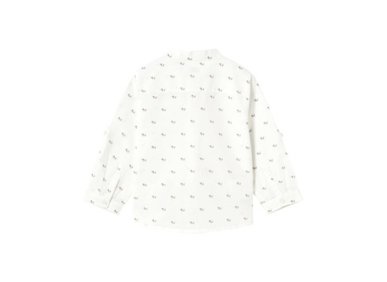 Hemd langarm Stehkragen Leinenanteil Hunde