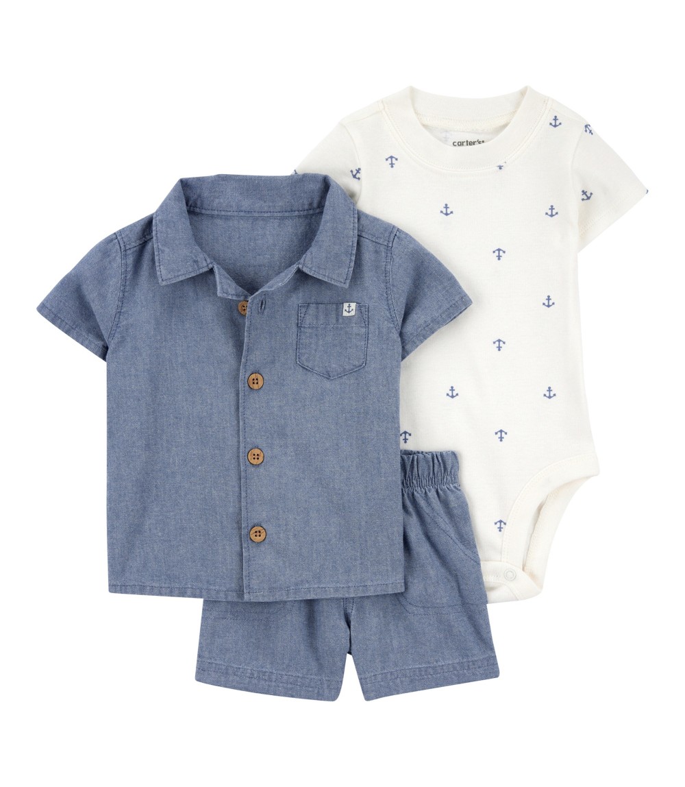 3-tlg. Set Body kurzarm