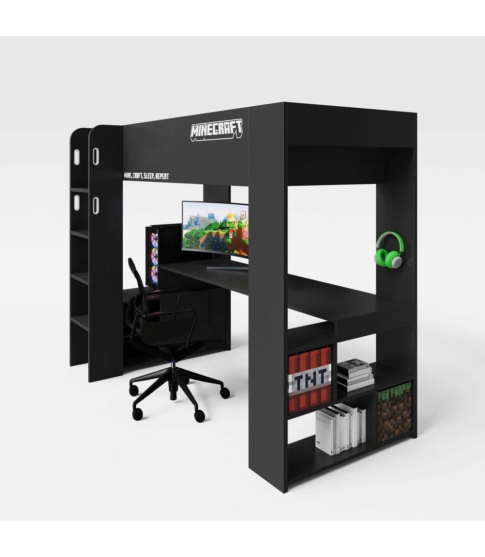 Kojen-Bett, Gamingbett, 90x200cm  _6 PS_ MINECRAFT