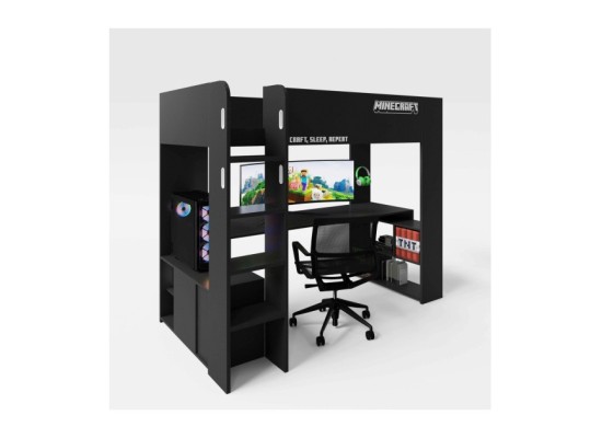 Kojen-Bett, Gamingbett, 90x200cm  _6 PS_ MINECRAFT