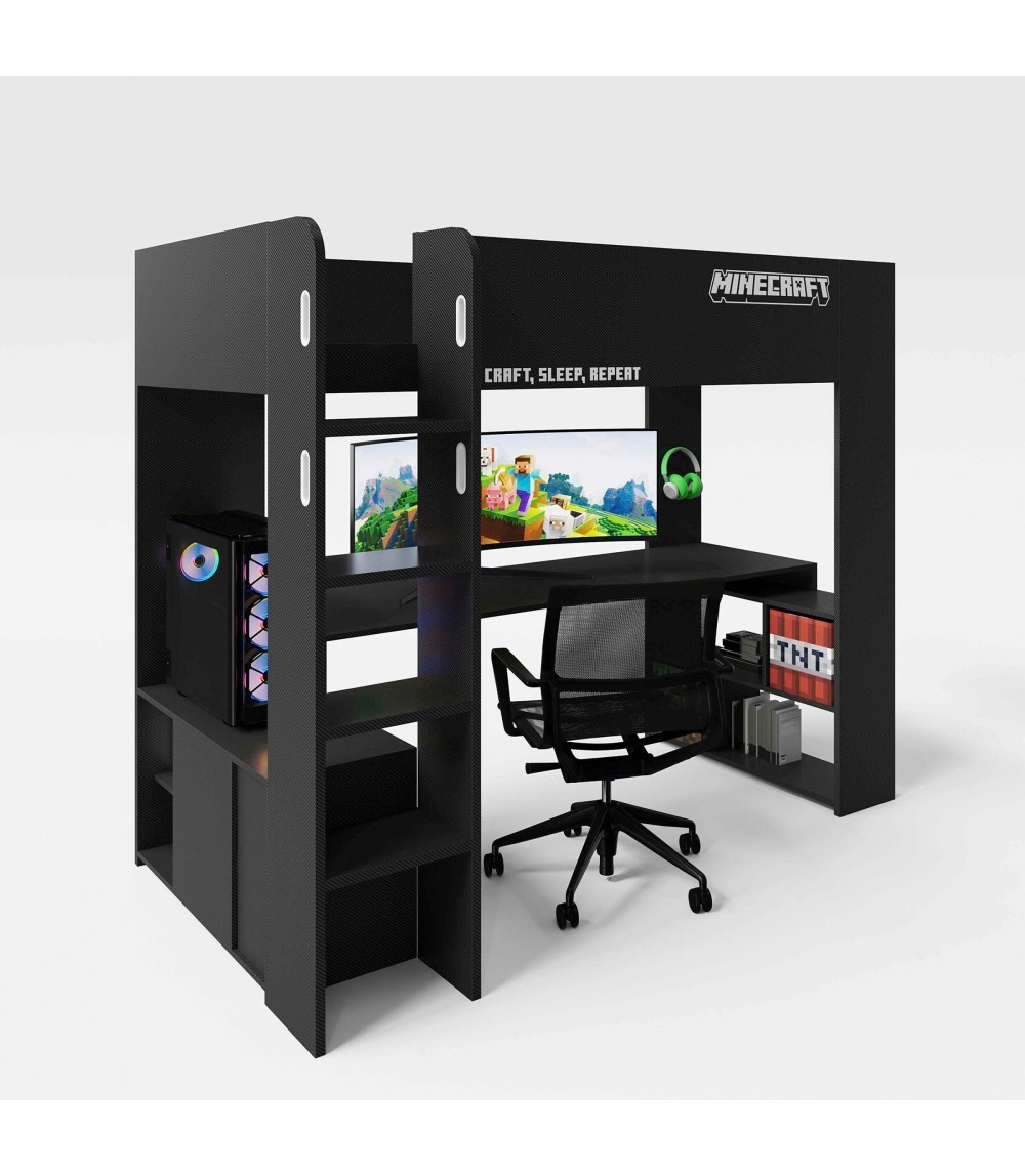 Kojen-Bett, Gamingbett, 90x200cm  _6 PS_ MINECRAFT