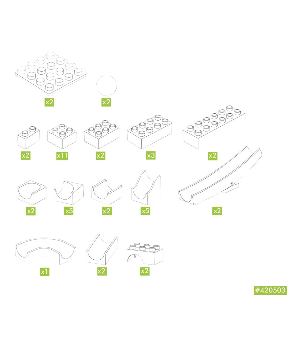 Kugelbahn Erweiterung Wippe 45-tlg