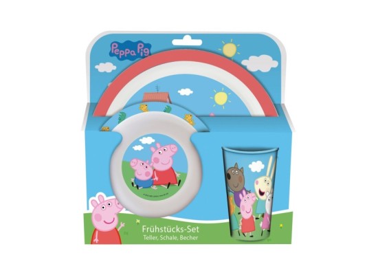 3 tlg. Frühstücks-Set Peppa Pig