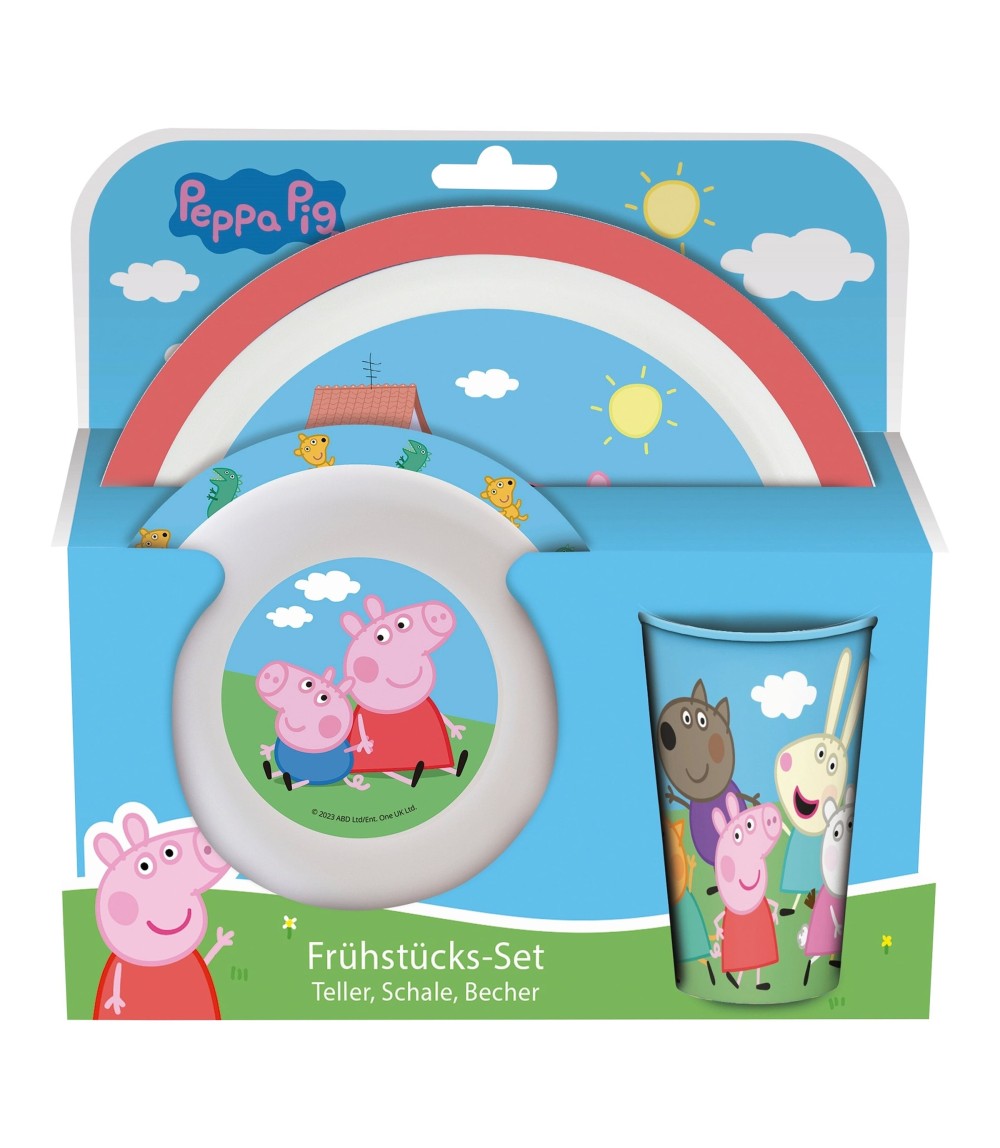 3 tlg. Frühstücks-Set Peppa Pig