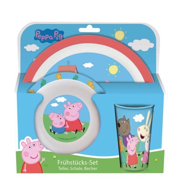 3 tlg. Frühstücks-Set Peppa Pig