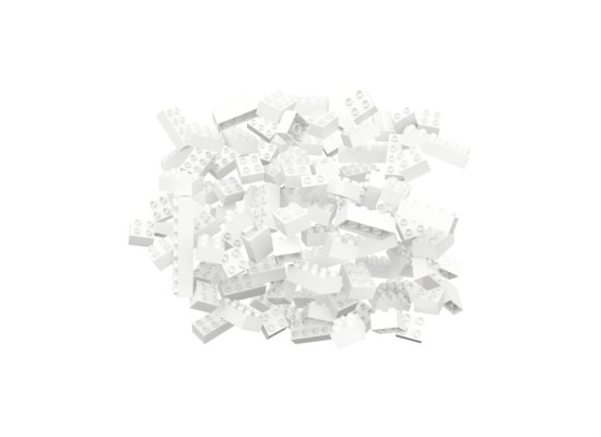 Kugelbahn Zubehör Weiße Bausteine Set 120-tlg.