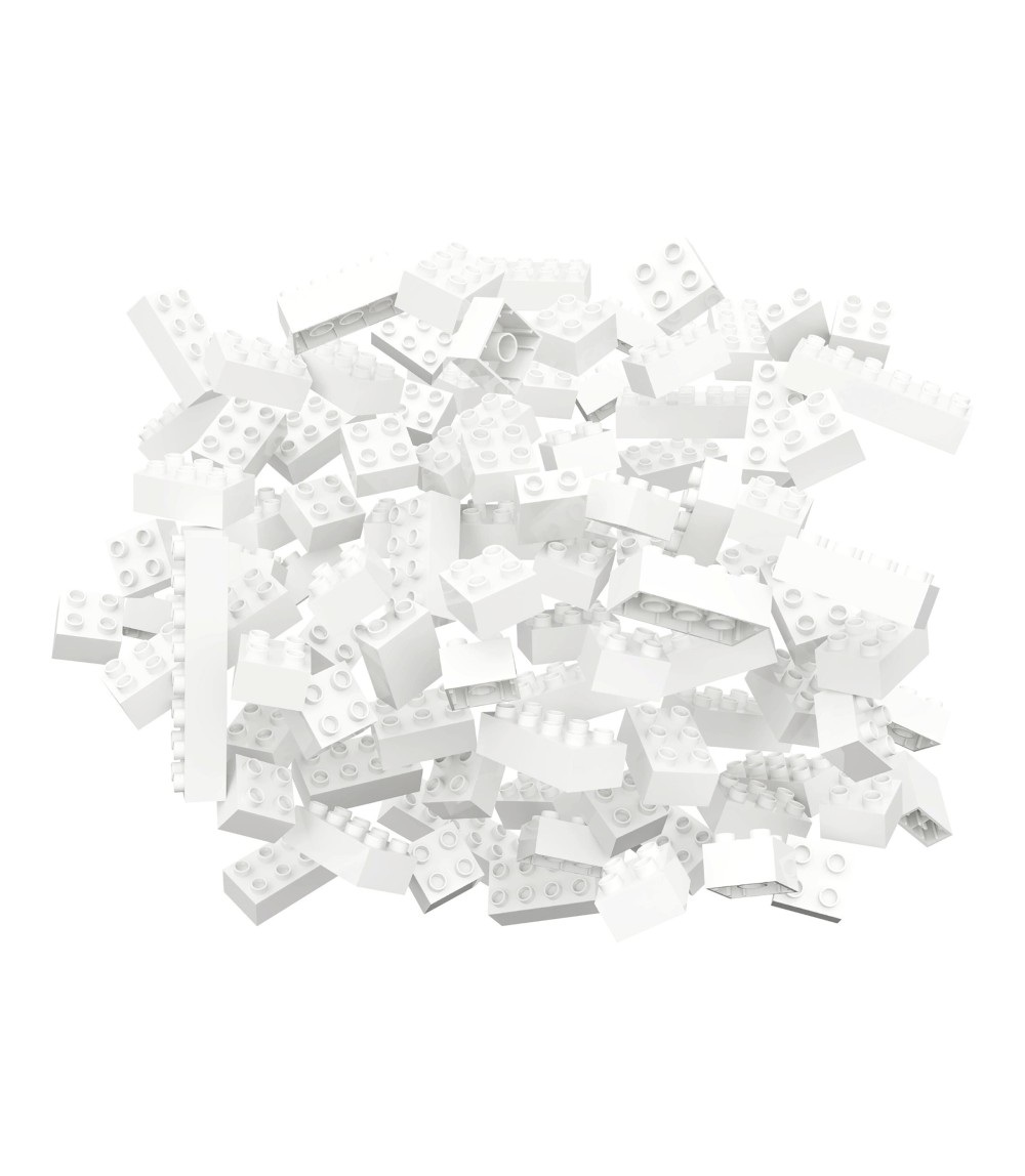 Kugelbahn Zubehör Weiße Bausteine Set 120-tlg.
