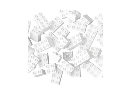 Kugelbahn Zubehör Weiße Bausteine Set 120-tlg.