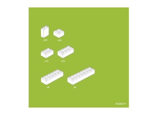 Kugelbahn Zubehör Weiße Bausteine Set 120-tlg.