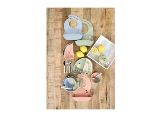 Silikonlätzchen mit Auffangschale aus Silikon