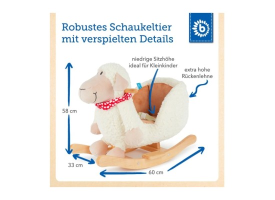 Plüsch Schaukeltier Schaf