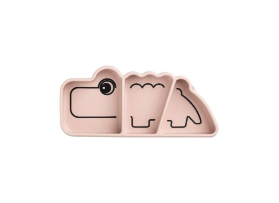 Esslernteller Silikon Krokodil Croco