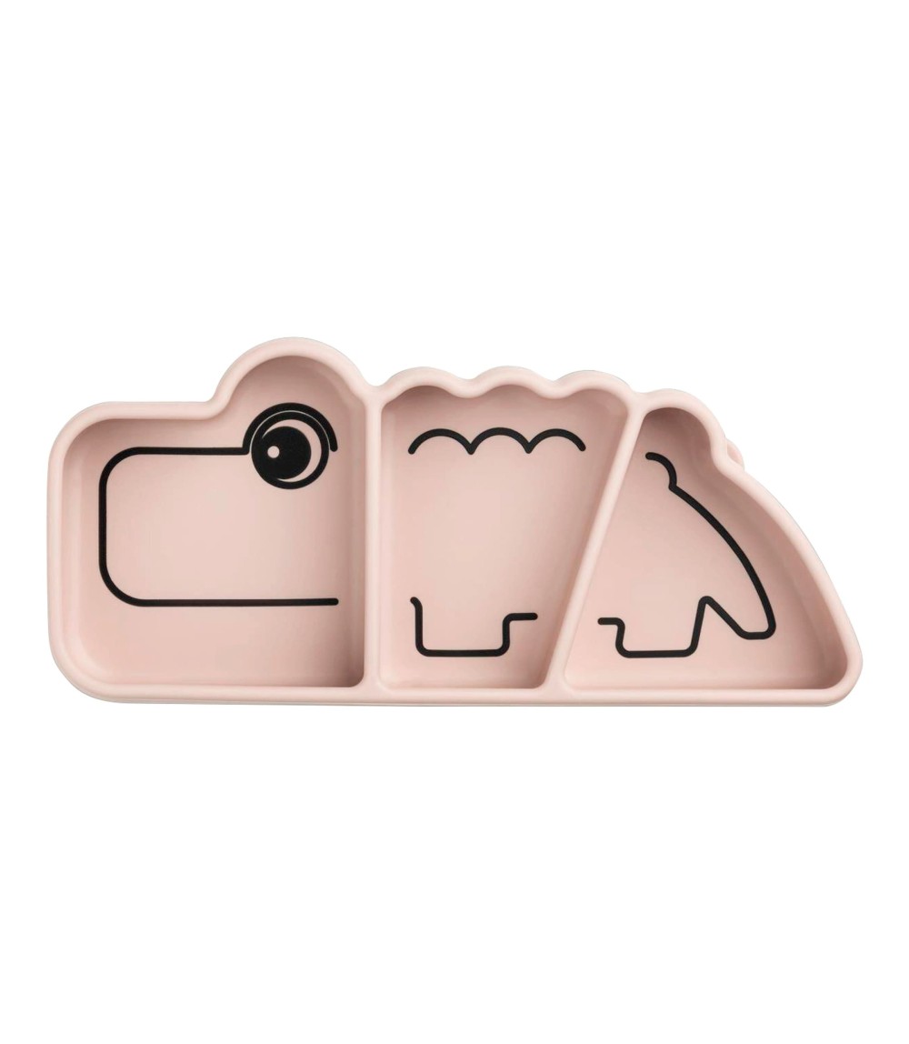 Esslernteller Silikon Krokodil Croco