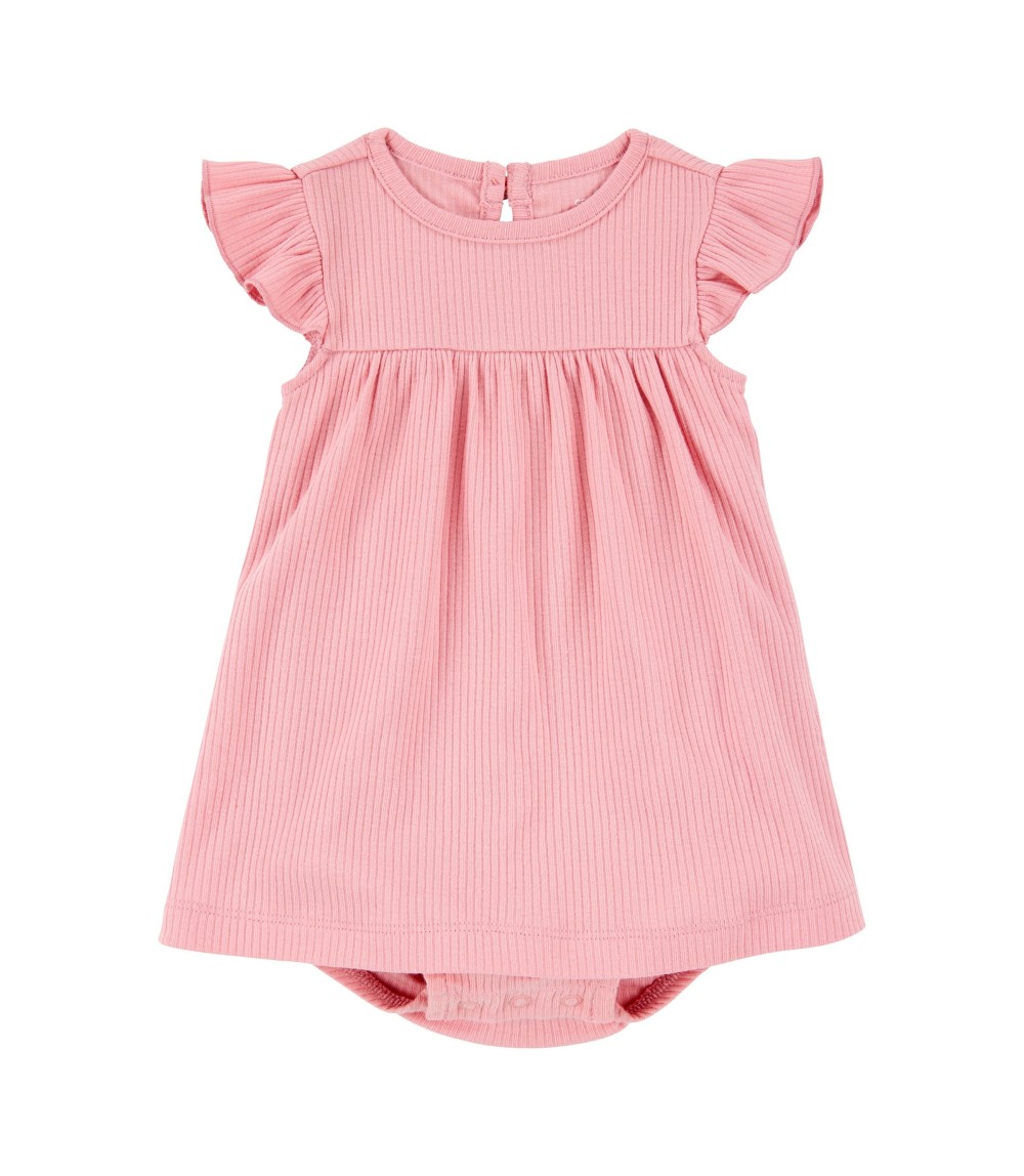 2-tlg. Set Bodykleid kurzarm und Jacke Rippqualität