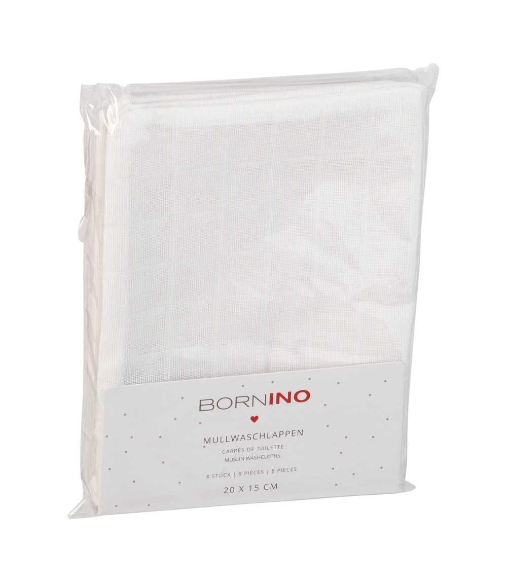 8er-Pack Mullwaschlappen 15x20 cm
