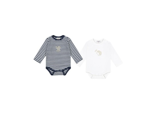 2er-Pack Bodys langarm Igel Ringel