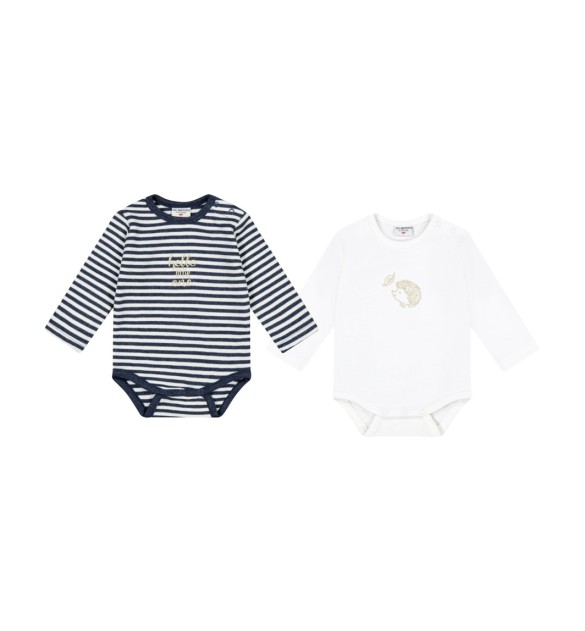 2er-Pack Bodys langarm Igel Ringel