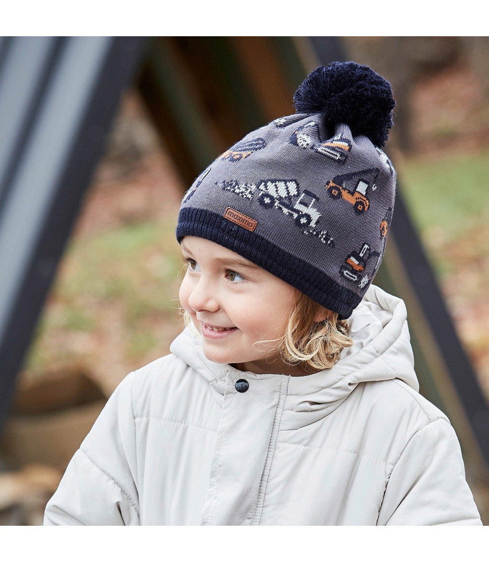 Strickmütze mit Bommel Fahrzeuge