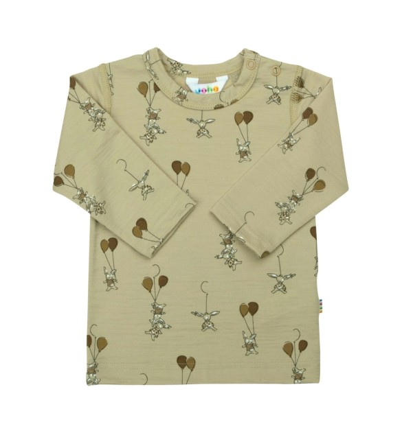 Woll-Shirt langarm Hasen
