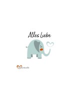 Geschenkgutschein Alles Liebe Elefant