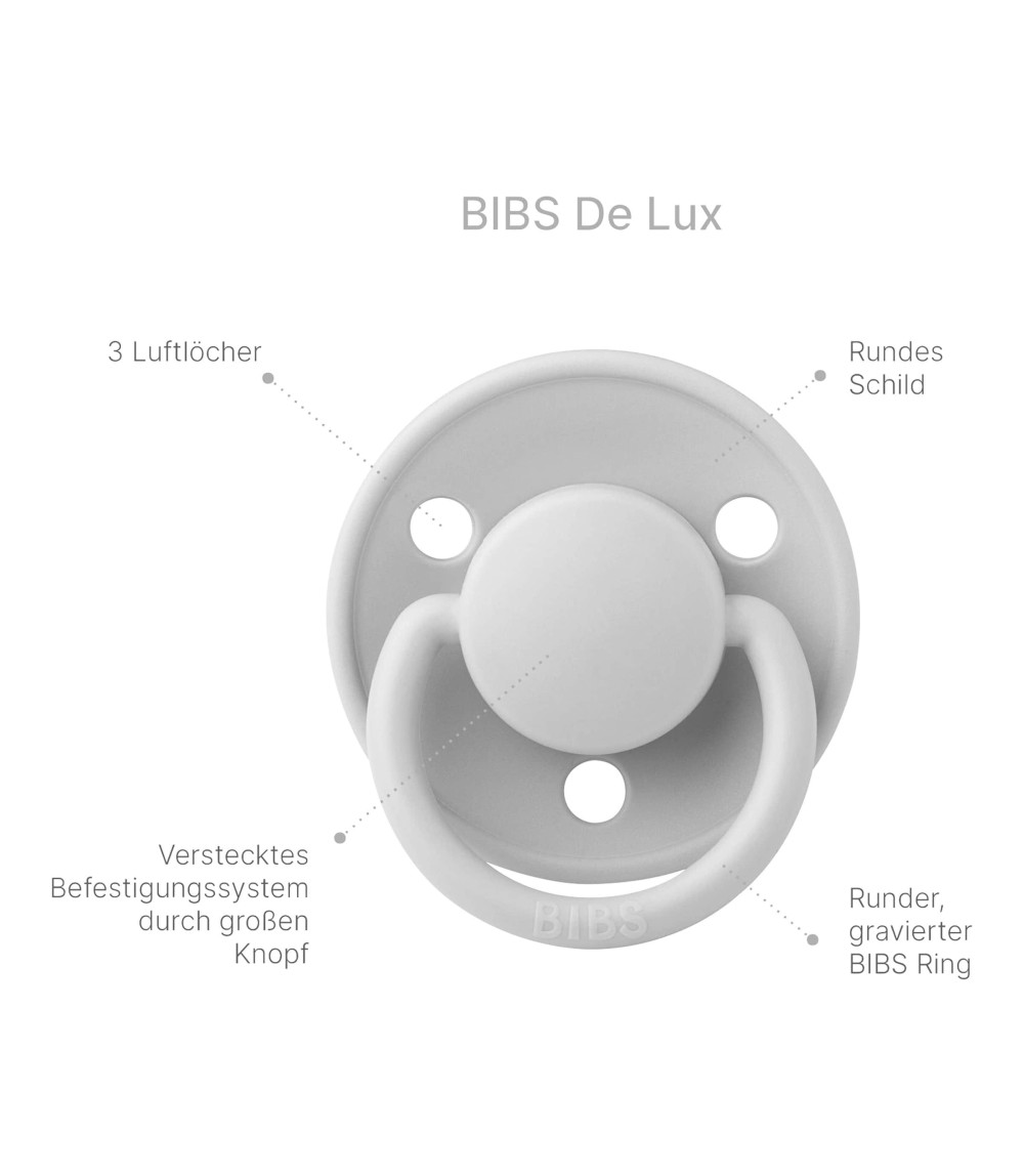 2er-Pack De Lux Schnuller Silikon, 0-3 Jahre