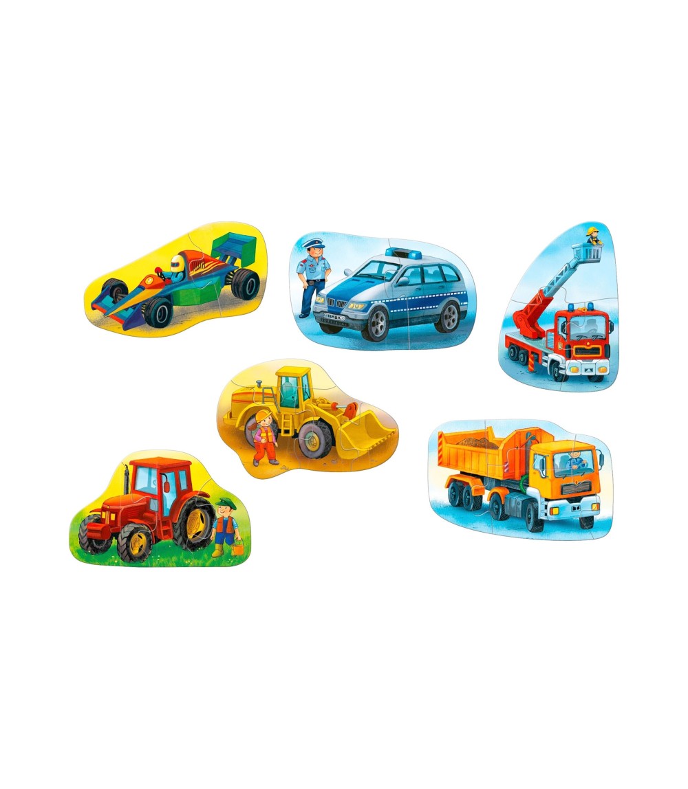 6 erste Puzzles - Fahrzeuge