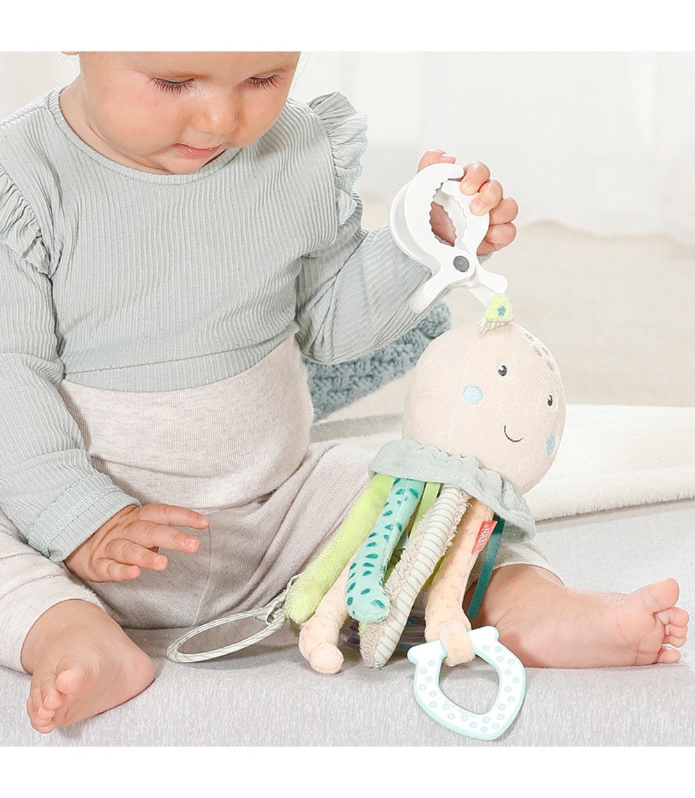 Hängespielzeug Activity-Oktopus mit Klemme Meereskinder