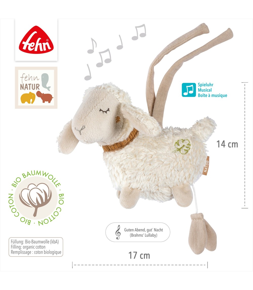 Mini-Spieluhr Schaf fehnNATUR 14cm