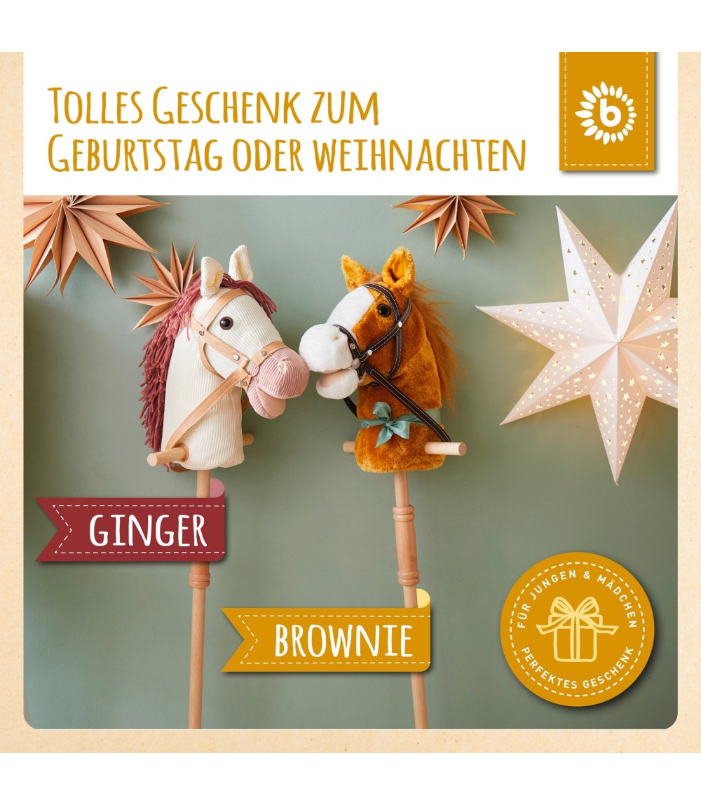 Steckenpferd Holz Brownie