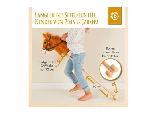 Steckenpferd Holz Brownie