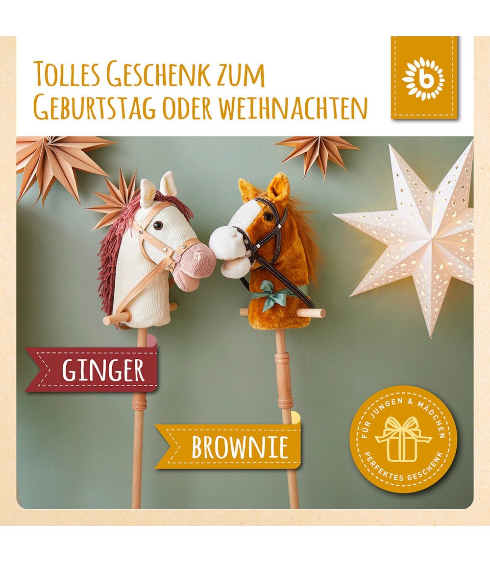 Steckenpferd Holz Brownie