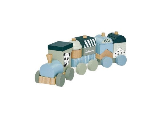 Spielzug aus Holz Panda 16-tlg.