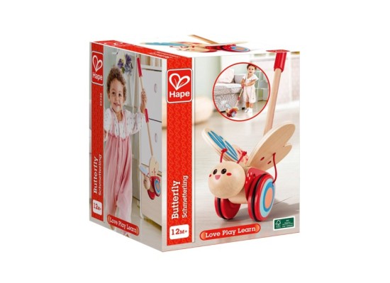 Schiebespielzeug Schmetterling aus Holz