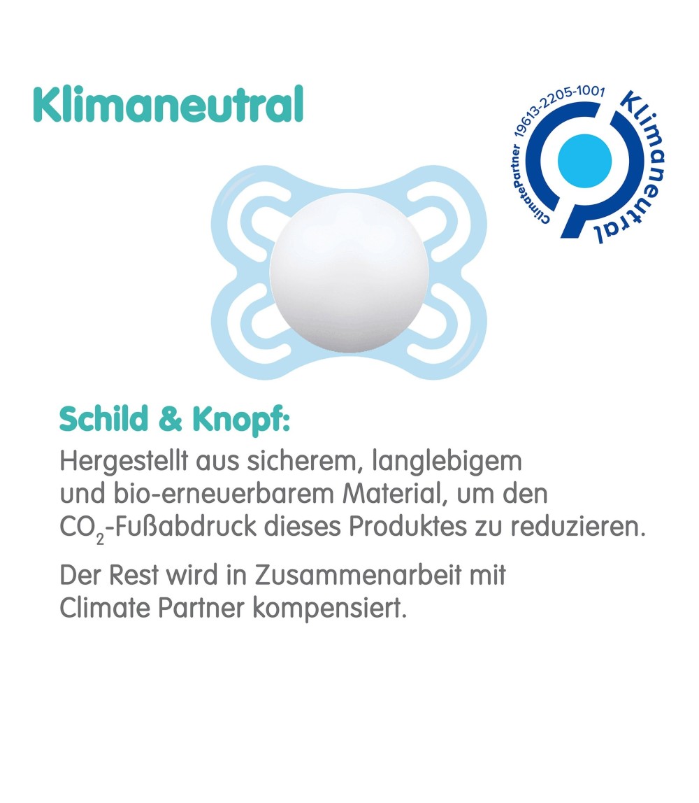 2er-Pack Schnuller Perfect Silikon, 0-6M