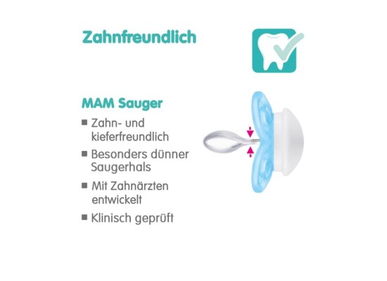 2er-Pack Schnuller Perfect Silikon, 0-6M