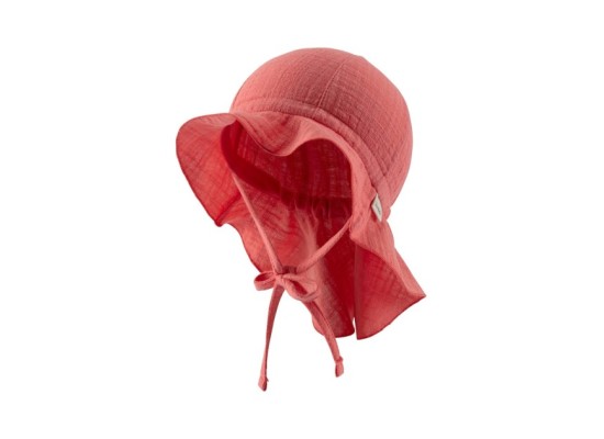Musselin-Sonnenhut mit Nackenschutz
