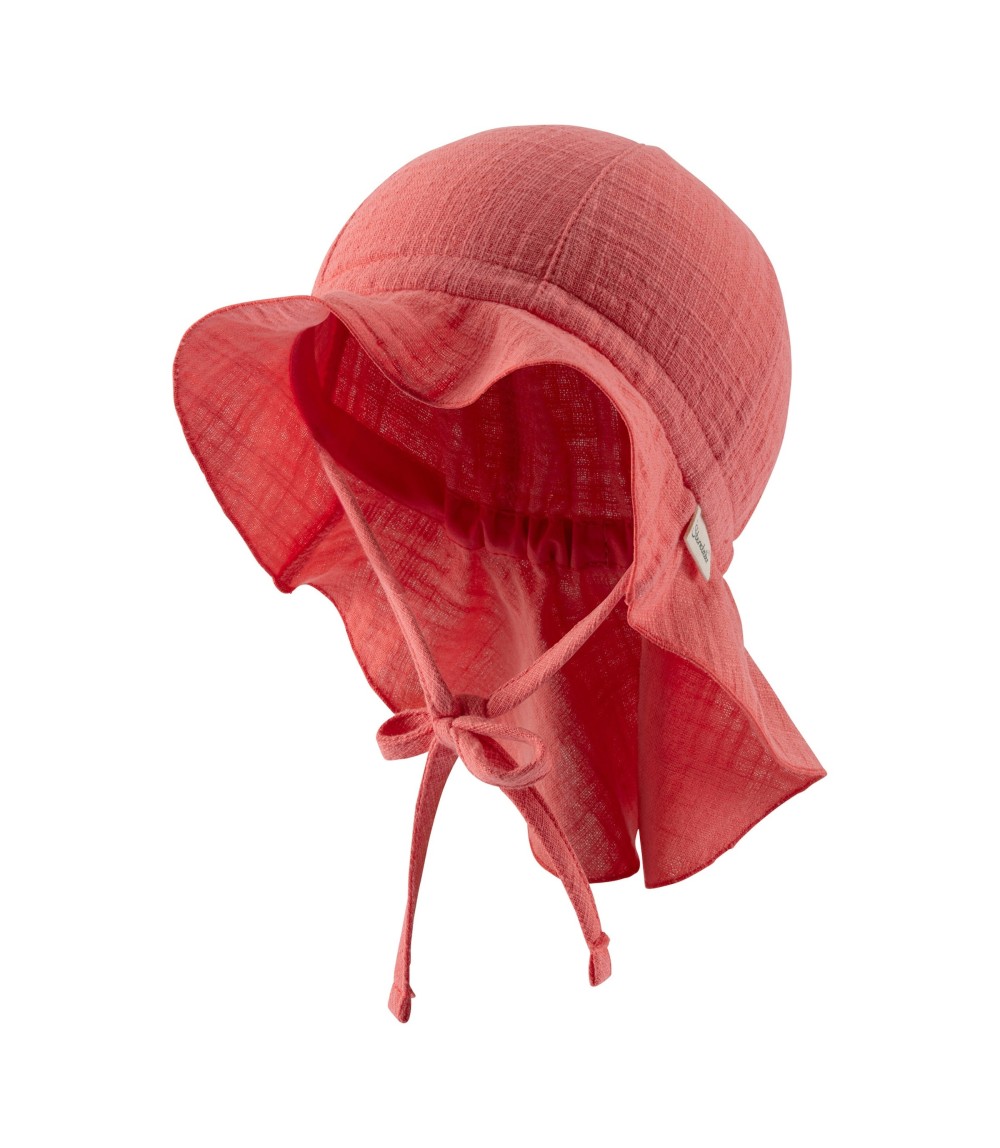 Musselin-Sonnenhut mit Nackenschutz